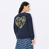 KENZO 高田贤三 女士心形徽标印花棉质卫衣 蓝色 FD62 SW075 4MC 77 商品缩略图2