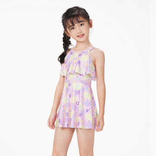 都市丽人眯雅佳一体式泳衣女童连体泳衣女童半光涤泳布泳衣连体泳衣JS41A4 商品图2