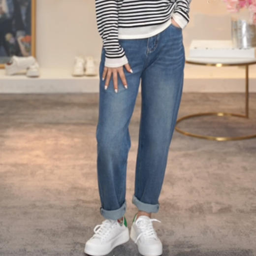 【蓝牛仔老爹裤】臣禾 梨形身材BI入 休闲裤9241060102【金猪甄选】  商品图0