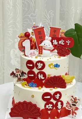 【三款】周岁满月主题二（文字岁数可加可换）