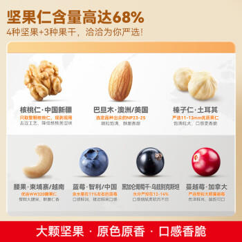 洽洽小黄袋每日坚果390g/15袋坚果礼盒儿童孕妇休闲零食小包装恰恰 商品图4