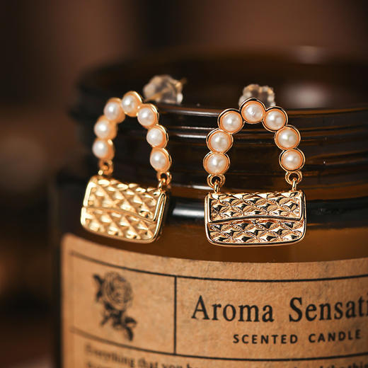 Manreya玛芮雅“时尚巴黎”淡水珍珠耳饰法式小众复古 商品图4