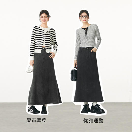 【严选】诗凡黎春牛仔鱼尾裙SF3140561 商品图1