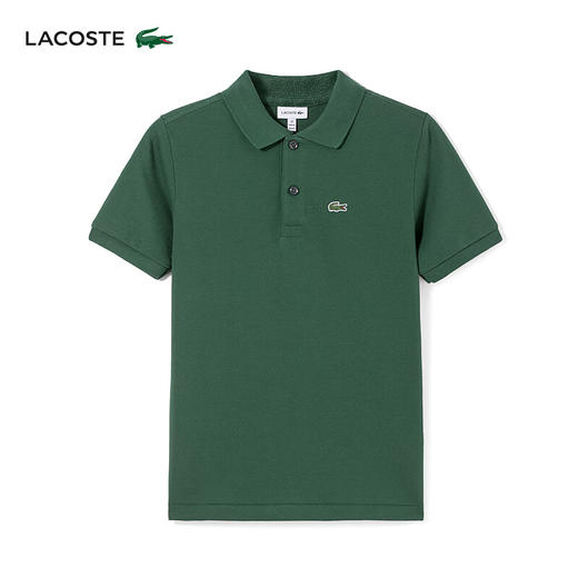 Lacoste法国鳄鱼童装新款简约纯色短袖Polo衫PJ2909-98 商品图9