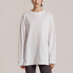 weyo女装休闲通勤风长款T恤拼接衬衫袖口880020