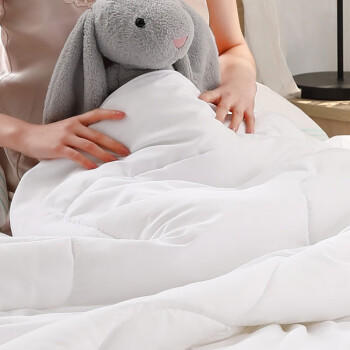 水星家纺被子冬季被子母被芯二合一纤维被褥约9.1斤220*240cm白 商品图1