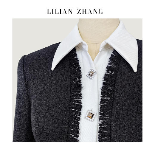 C系列——定制——都市力量——永恒经典—— 流苏饰边修身连衣裙 2305042 商品图2