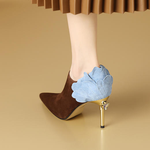 【预售5天】春季新款，时尚内防水台高跟深口花朵单鞋CX09-7 商品图3