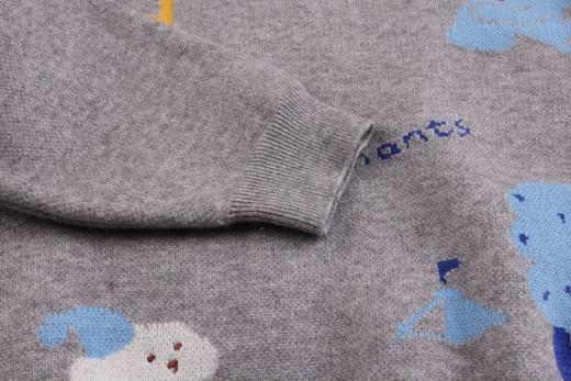 丽婴房-童衣类（冬）G3圆领毛衣W_浅灰 商品图6