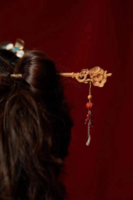 桃夭°老山檀香发簪 商品图5