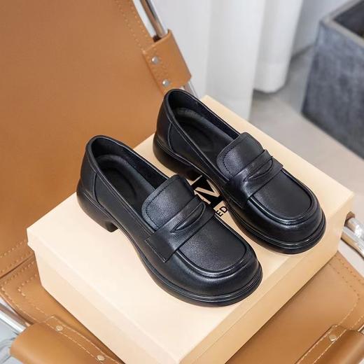 【实付满399送保温杯】【防滑百搭乐福鞋】女款休闲皮鞋 通勤办公单鞋 商品图6