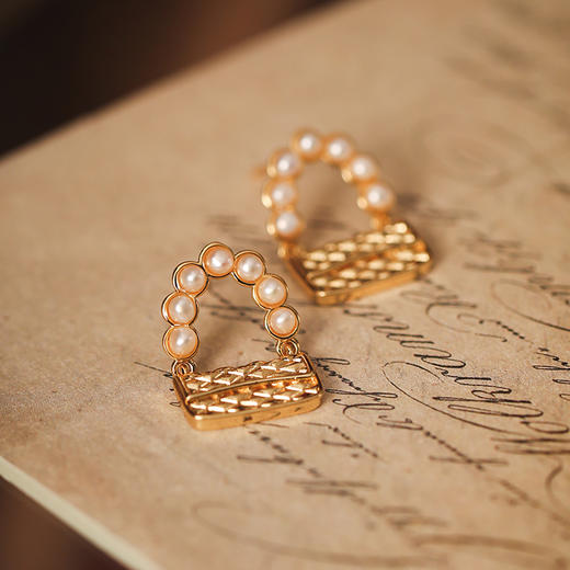 Manreya玛芮雅“时尚巴黎”淡水珍珠耳饰法式小众复古 商品图5