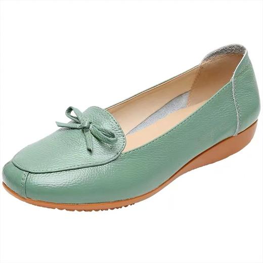 【实付满399送保温杯】【百搭浅口低跟休闲鞋】女款通勤办公小皮鞋 圆头平底单鞋 商品图4