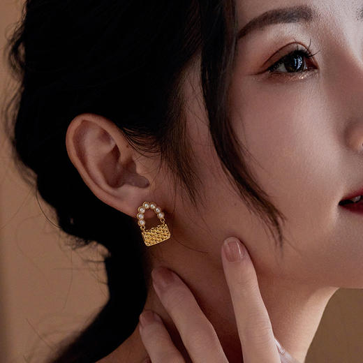 Manreya玛芮雅“时尚巴黎”淡水珍珠耳饰法式小众复古 商品图6