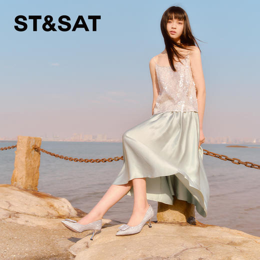 星期六气质尖头钻扣细高跟SSC1111108 商品图4