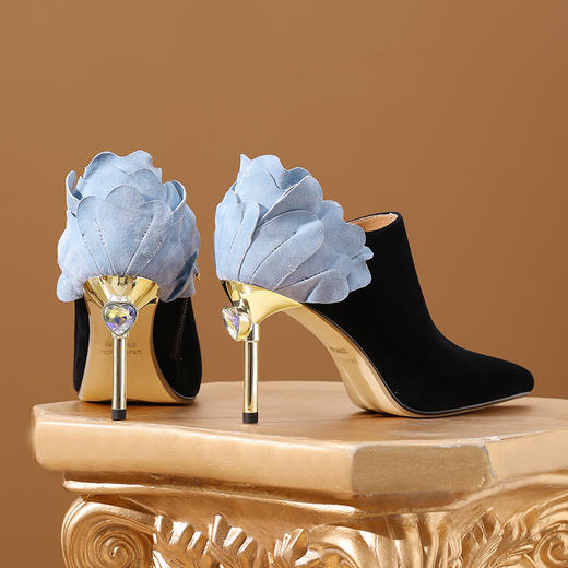 【预售5天】春季新款，时尚内防水台高跟深口花朵单鞋CX09-7 商品图7