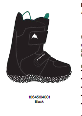 24/26BURTON雪鞋MINI GROM BLACK