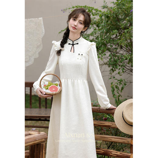 鹿向南《踏雪寻梅》新中式连衣裙L33815 商品图3