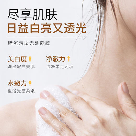【国妆特字！娅芝美白沐浴露】全身美白不惧黄黑皮，黑妹不用慌，洗完嫩白水嘭嘭！持久留香提亮肤色 滋润去鸡皮 嫩滑肌肤烟酰胺美白沐浴露 商品图3