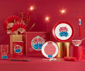 聚宝貔貅10件套餐具