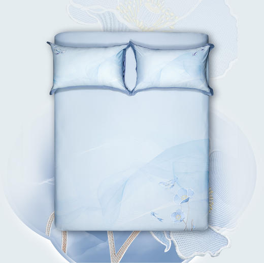 多喜爱山海经 60S贡缎长绒棉四件套 夜阑谣/落花文鳐/紫藤夫诸/守护夫诸/繁花似梦/蒹葭风晚/清辉夜凝hlcs 商品图13