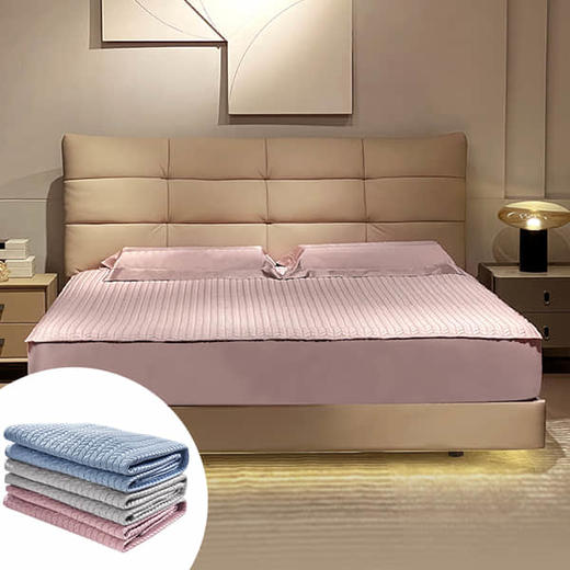 兰精天丝床笠款素色乳胶凉垫 商品图2