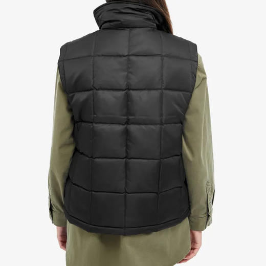 KENZO 高田贤三 女士徽标贴花绗缝羽绒马甲 黑色 FD62 OU117 9NI 99 商品图2