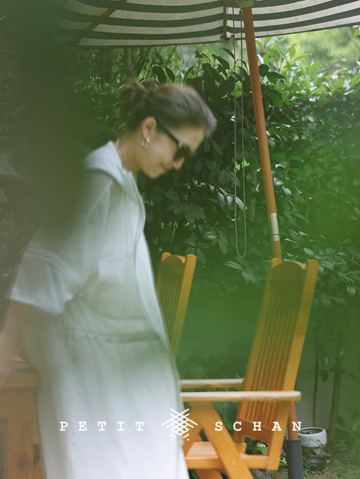 PETIT SCHAN小闪 CLO#316 mint 薄荷糖 日本进口清透感面料拼接解构连帽休闲风抽绳长款防晒服 商品图4