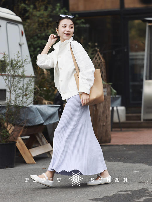 PETIT SCHAN小闪 CLO#228 Rocking Romance 摇逸的浪漫 毛织百褶鱼尾半身裙 商品图1