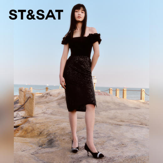 星期六气质尖头钻条细高跟SSC1111097 商品图3