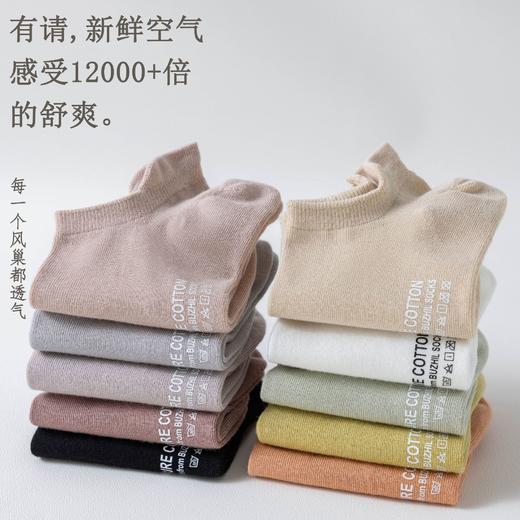 夏季薄款【5双装 不掉跟船袜女 全棉浅口】防臭纯棉百棉袜子女短袜 商品图1