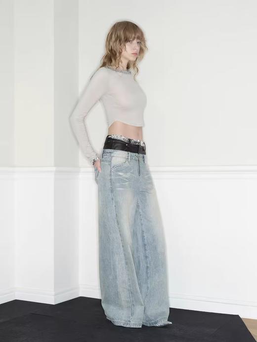 出逃赤岗西/24SSN39/双腰头牛仔裤 商品图1