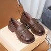 【实付满399送保温杯】【软底浅口乐福鞋】复古休闲女款皮鞋 通勤办公单鞋 商品缩略图8