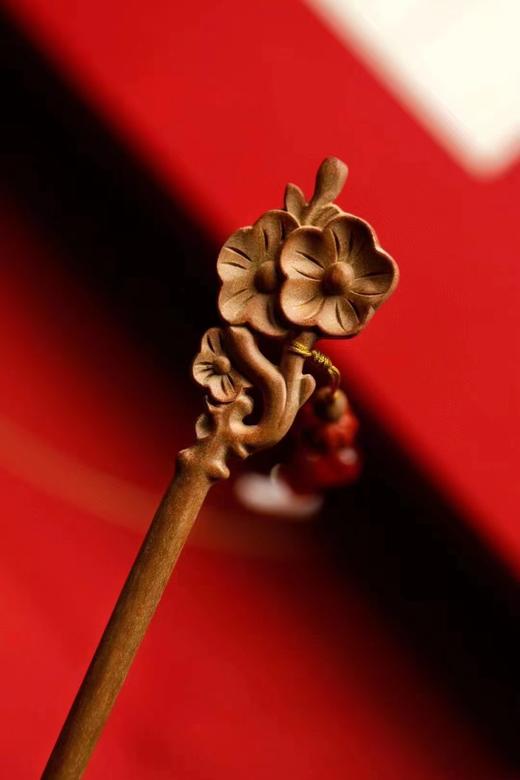 桃夭°老山檀香发簪 商品图4