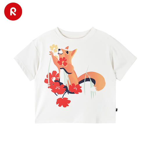 reima男女儿童T恤2024春夏新款运动宽松短袖圆领可爱印花套头上衣 商品图4