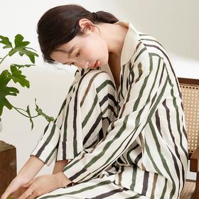 康妮雅女式长袖长裤开襟套装