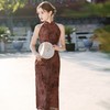 【踏雪寻梅】春夏新中式旗袍，挂脖植绒牛奶丝包臀连衣裙YG2321 商品缩略图2
