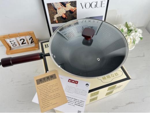 💥【外贸工厂日式极铁玻璃盖炒锅S5269】🌞 ✅1、精铁不粘锅，🌵无化学涂层，一体成型！🔺 ✅2、深层复化处理，🍂坚固耐用，更少油烟！🌞 商品图1