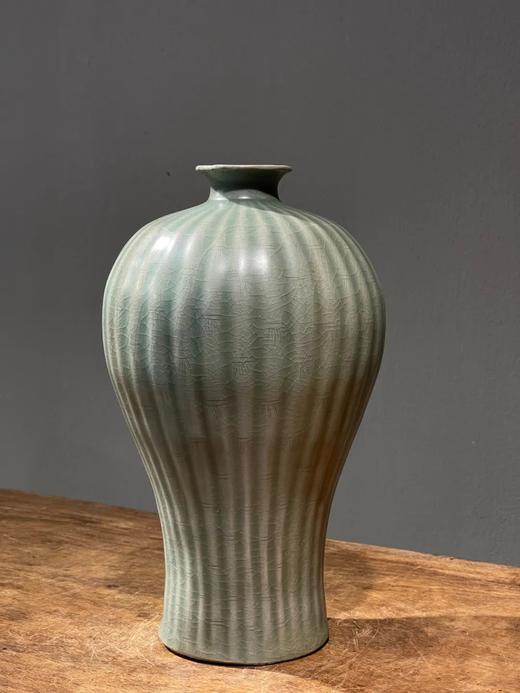 青瓷刻编竹纹梅瓶，顺丰包邮 商品图0