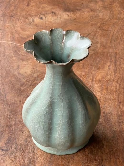 郊坛下官窑瓜棱花口扁瓶，顺丰包邮 商品图7