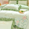 TZF-韩版高档花边水洗棉磨毛四件套被套床单四季双单人床上用品三件套 商品缩略图0