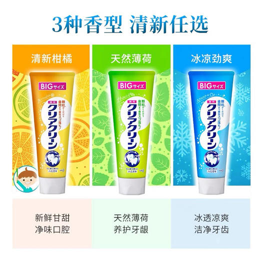 日本花王clearclean薄荷颗粒牙膏大容量170g-会员5折-随机发货 商品图0