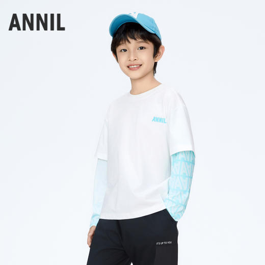 男女童凉感长袖针织衫新款安奈儿童装实体店同款AM411639 商品图2