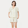 都市丽人生活家居春夏睡衣女针织提花家居服薄款短袖短裤女士针织套装LH41D9 商品缩略图1
