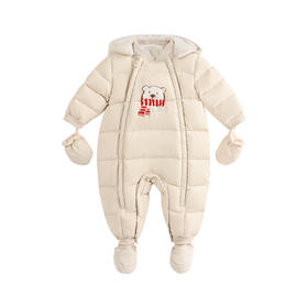 丽婴房-童衣类（冬）G3羽绒连身装0_白色\米白