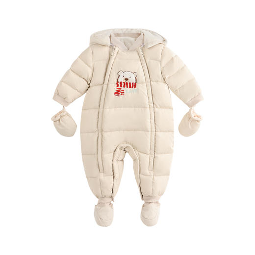 丽婴房-童衣类（冬）G3羽绒连身装0_白色\米白 商品图0