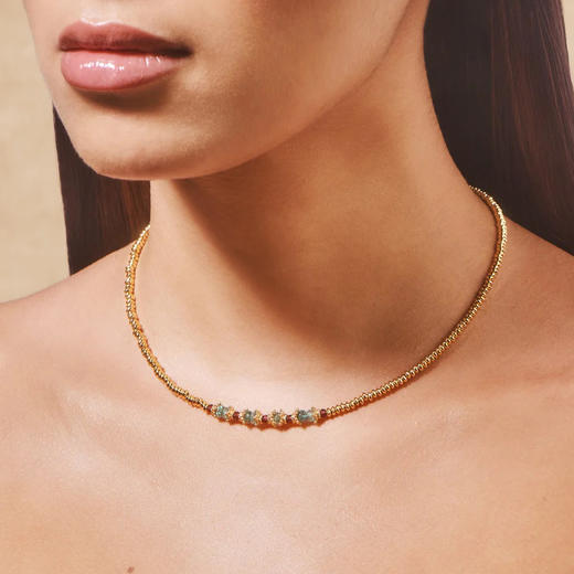 北京仓｜Tityaravy-SRIPHALA PEPITE-碧玺 石榴石 项链［法国设计师］ 商品图0