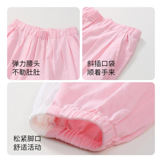 男女童棉麻混纺慢跑单裤裤子新款安奈儿童装实体店同款XM416549 商品图4