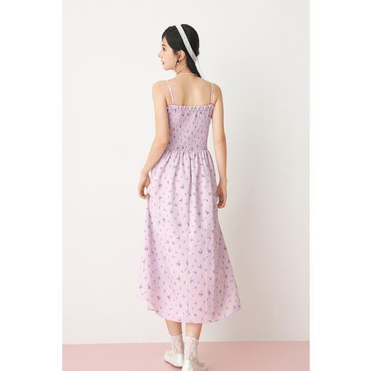 【严选】诗凡黎春度假感木耳边设计吊带连衣裙SF3190591 商品图4