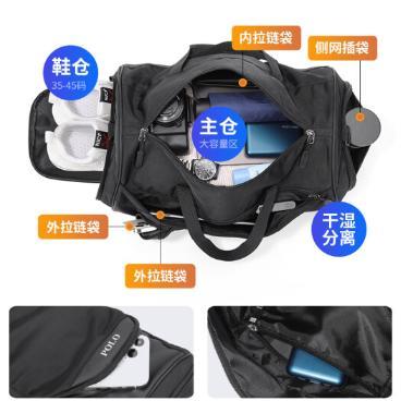 POLO 男士双肩包时尚潮流防溅水尼龙背包大容量电脑包学生高中书包 商品图10